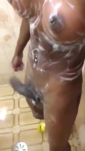 Huge cock black tranny