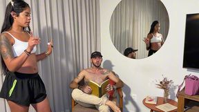 1 pt. fui para academia eo meu marido dotado arrobou bucetinha da empregada em minha cama