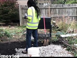 Construction Worker Screws Abode Wife Mother I'd Like To Fuck on Patio Job Web Site (also thirsty couldn’t say no)