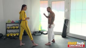 Kung Fu Class Turns Into Hot Action With Slim Squirt Queen