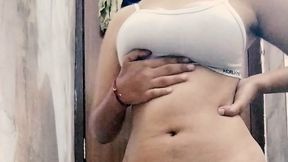Dirty Hindi Audio Left Step-sister in Law Having Fun