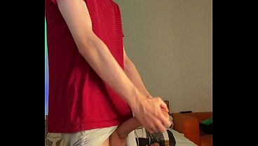 Skinny 55kg Guy Playing With His 23cm Heavy Meat