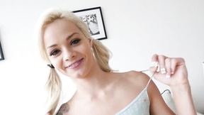 SIS LOVES ME Tiny hot girl Elsa Jean tastes stepbros big cock & warm jizz