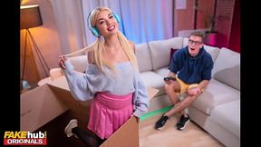 Free Use Mail Orde Girl with cute natural teen body plays video games and gets a creampie starring blonde Belgian babe Luna Wolf - FAKEhub