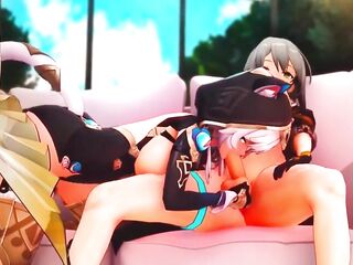 Honkai Star Rail – Stelle’s Futanari Craving Unleashed on Cipher - Blow job & Sex Scene - CG Comics Sex Animation