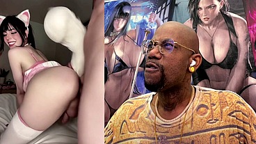 Thicc Fat Ass Transgender Gamer Girl Oozing Butt Juice Gets Anal Fucked From Behind, AI Generated