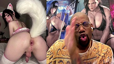 Thicc Fat Ass Transgender Gamer Girl Oozing Butt Juice Gets Anal Fucked From Behind, AI Generated