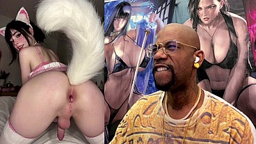 Thicc Fat Ass Transgender Gamer Girl Oozing Butt Juice Gets Anal Fucked From Behind, AI Generated