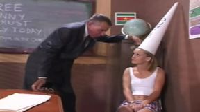 18yo Blonde Student Busted In School during detention - Big perky tits