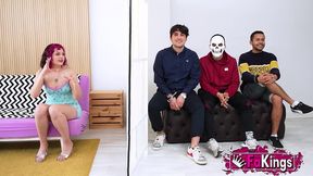 amateur redhead mei tries one of our blind dates with 3 rookies!