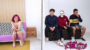 amateur redhead mei tries one of our blind dates with 3 rookies!