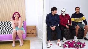 amateur redhead mei tries one of our blind dates with 3 rookies!