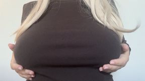 TRYING ON SMALL BRAS FOR BIG TITS