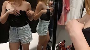 Fitting Room Risky Public Sex - Amateur Couple Caught Fucking!