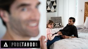 Bubbly Alex Jones and Melody Marks - open mouth facial scene - Pure Taboo