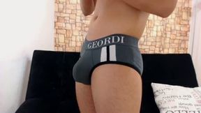 Showing Off His Bulge in Underwear