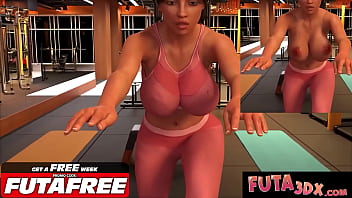 Futa3DX - Big Tittied Brunette Babe Gets Fucked Hard By Futa&#039_s Big Cock