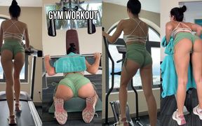 Big Ass Workout in Tight Shorts with Hot Close-ups