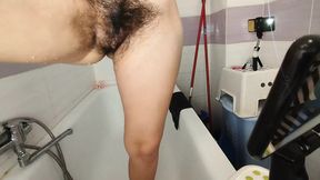 Sexy Amateur Wife Shaving Her Hairy Pussy. Hairy Pussy Wife, Big Ass, Big Tits.