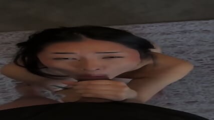 Beautiful Asian Teen Sucks For Facial