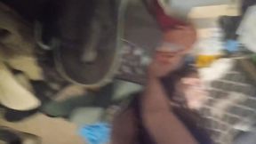 Rough masturbation for red the town cum dumpster