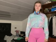 Pee desperation! Girlfriend pisses her pants for you! POV