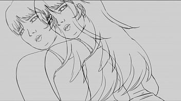 SPEEDPAINT Chica minifalda pelirroja