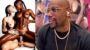 transgender babe with a tight bald pussy creampies inside a tight bald black pussy slut with her large beautiful girl cock, ai generated