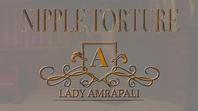 NIPPLE TORTURE Total lenghts 2:13 minutes Nippleclamps Nipple Clamps Bdsm Slave Nippelklammern Nippelklemmen  LADYAMRAPALI  Herrin Mistress Domina