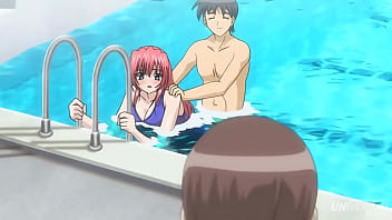 Dazzling poolside action in uncensored hentai