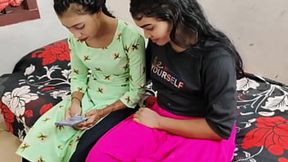 Best Threesome Sex :-Seeing Komal and Neha alone in the room, they got furious Fuck