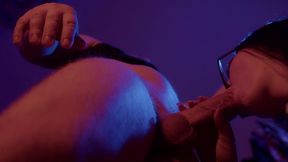 lewd man pissing his milf s and ass to mouth fuck her, and she gets oral creampie.