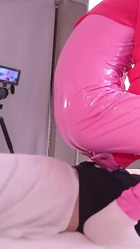 Thrilling moment from &quot;Enjoying cosplay fuck with Alice Latex suit, Goddess of Victory NIKKE Asian Hentai Shemale Femboy&quot;