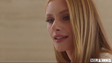 Married redhead MILF Jessi Rae trains her colleague to be her perfect