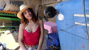 getting on a tractor and fucking with her boss !!