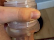 LOTS OF PRECUM, A SCREAMING ORGASM, AND A PRECUM-LEAKING PISS
