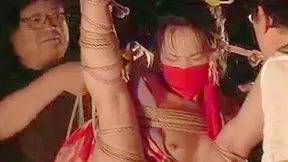 Curvy Asian Beauty Tied Up Ripped in Hot BDSM Action