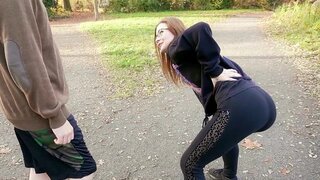 Sneaking in the shower and looking at the redhead