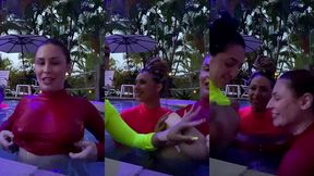 com as migas causando na piscina... hahaha pocahontas966 e lismodel