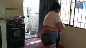 Chubby Big Ass Likes to Show off Her Big Ass and Tit She Has to Be Seen