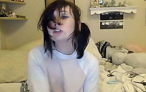 She's comfortable on webcam