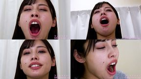 Mai Arisu - CLOSE-UP of Japanese cute girl YAWNING