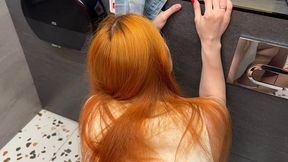 Public Anal Sex. Fucked A Red-haired Bitch In A Shopping Mall Bathroom