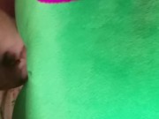 Pup fucks and cums on plush bear pussy