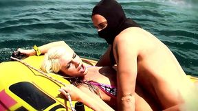 Christin Alexis Gets the Cum Fucked Out of Her on a Raft in the Ocean