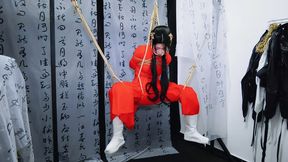 CCC116 BONDAGE LEGS EXTREME STRETCHING SUSPENSION CHINESE STYLE ROPE BONDAGE BALLGAGGED HUMILIATION STRUGGLING DOMINATION SLAVE TRAINING