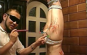 Minami morita was whipped, pierced nose & ass