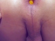 Stuffing my Ass with 2 Huge Oranges and Fisting myself - Preview