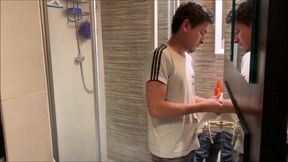 My Str8 Friend Is Taking a Shower Before the Shoot