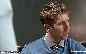 Professor ties and fucks teen in mouth